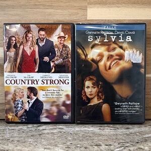 2‑DVD Gwyneth Paltrow Film Bundle • Sylvia New • Country Strong Pre Owned